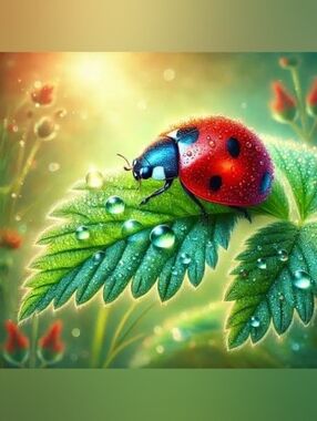 Vibrant Ladybug Custom Fridge Magnet Home Kitchen Decor